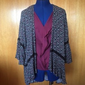 Girls Art Class Printed Kimono Jacket